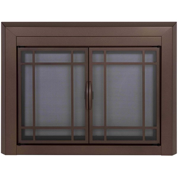 Fireplace Glass Doors Easton Large Burnished Bronze EA-5012BB